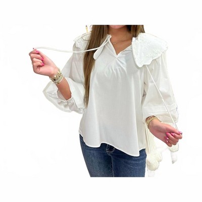 Women's Wo's Oversized Collar Top - entro