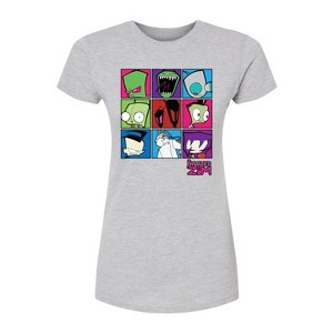 Women's - Invader Zim - Boxed Invader Gir Fitted Graphic T-Shirt - 1 of 2
