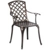 Gardenised Indoor and Outdoor Bronze Dinning Set 4 Chairs with 1 Table Bistro Patio Cast Aluminum. - 4 of 4