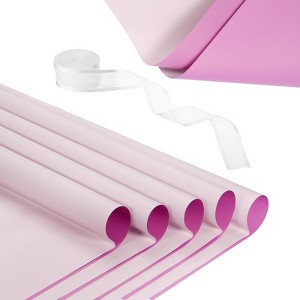 Unique Bargains Waterproof DIY Crafts Packaging Gift Wrap with Ribbon 1 Set - 1 of 4
