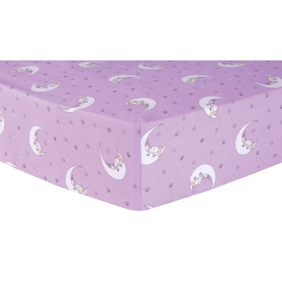 Trend Lab Fitted Crib Sheet Unicorn Moon - Purple