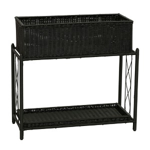 Raised Two Tier Plant Stand with Two Interchangeable Shelves, Great Indoors or Outdoors for Plants or Other Storage - 1 of 4