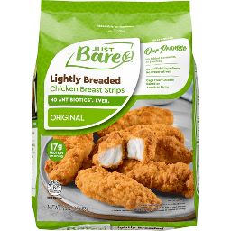 Just Bare Lightly Breaded Chicken Breast Strips - Frozen - 24oz