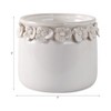 Decorative Flower Pot for Home Decor - Ceramic Indoor or Outdoor Planter with Sculpted Floral Rim - Perfect for Garden, Patio, or Room Decor - 4 of 4