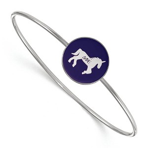 Black Bow Jewelry Sterling Silver Delta Phi Epsilon Greek Life Bangle Bracelet 6 Inch - 1 of 3