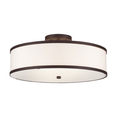 Livex Lighting Park Ridge 3 - Light Semi-Flush Mount in  Bronze