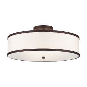 Livex Lighting Park Ridge 3 - Light Semi-Flush Mount in  Bronze - 1 of 4