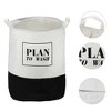 Unique Bargains 3661 Cubic-in Foldable Cylindrical Laundry Basket Black 1 Pc Plan to Wash - 4 of 4