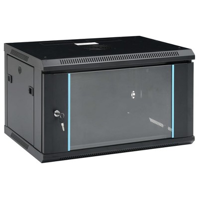 vidaXL 6U Wall Mounted Network Cabinet 19" IP20 23.6"x17.7"x14.8"