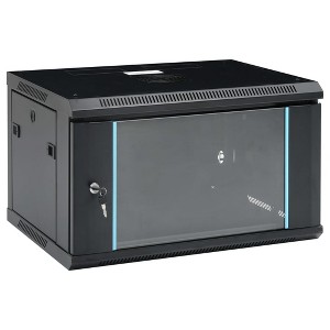 vidaXL 6U Wall Mounted Network Cabinet 19" IP20 23.6"x17.7"x14.8" - 1 of 4