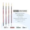 Creative Mark Ebony Splendor Short-Handle Synthetic Sable Paint Brush, Rigger Set of 3, Teijin Multi-Filament Hair, Handcrafted Synthetic Paint - 2 of 4