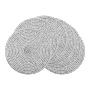 REGALWOVEN Farmhouse Placemats Set of 6 Woven Placemats, Washable Kitchen Table Mat for Dining Table Decor - 1 of 4