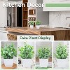 4 Pack Fake Plants Mini Artificial Greenery Potted Plants for Home Decor Indoor Office Table Room Farmhouse Bathroom Decor - 3 of 4