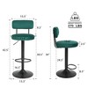 Vatros Modern Bar Stools Set of 2, Upholstered Counter Height Bar Stools, Adjustable Bar Stool, Swivel Counter Stools for Kitchen Home - 3 of 4