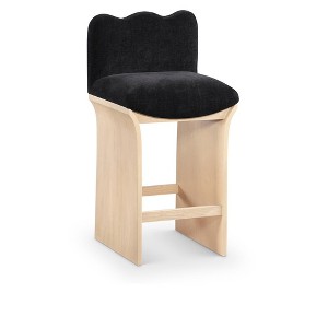 Meridian Furniture,Shaw Chenille Fabric Upholstered Counter Stool - 1 of 4