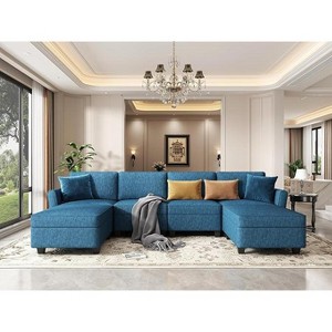 Modular Sectional Couch Sofa, Convertible U Shaped Couch with Storage Ottomans, 6 Seat Modular Sectionals Sofa Couches for Living Room - 1 of 1
