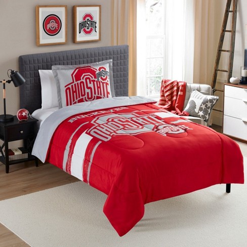 NCAA Ohio State Buckeyes Comforter & Pillow Sham Set - image 1 of 4