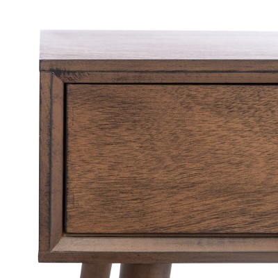 Remy Brown Mid-Century Wood Writing Desk with Drawer