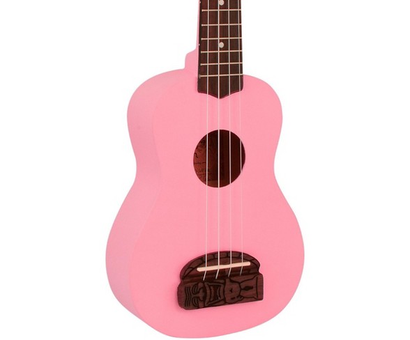 Kohala Tiki Soprano Ukulele Pink
