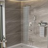 PAGED 12 Inch Ceiling Mount Square Shower Head with Waterfall Tub Spout and Rough-in Valve, Shower Heads for Bathroom - 2 of 4