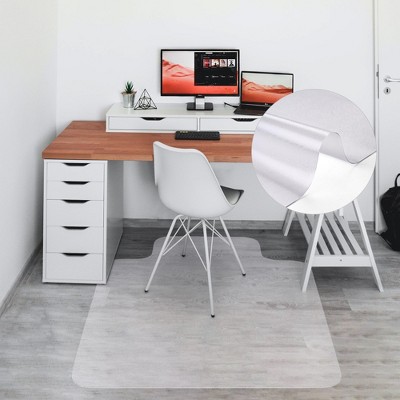 Transparent PVC Hard Floor Protector Chair Mat Set of 2