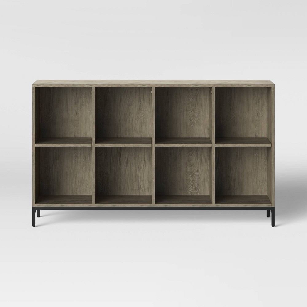 34" Loring 8 Cube Bookshelf Gray - Project 62