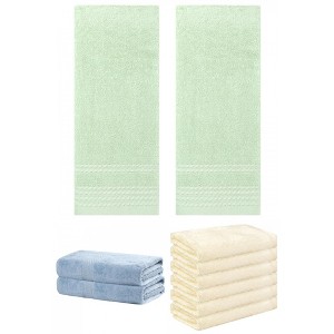 REGALWOVEN Striped Soft Absorbent Bathroom Cotton Towel Set 3 Pcs - 1 of 4