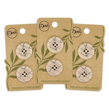 Dritz 20mm Recycled Cotton Round Stitch Buttons Blue : Target