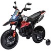 Qaba 12V Kids Motorcycle, Aprilia Licenced Electric Motorcycle for Kids with Training Wheels, Spring Suspension, LED Light, USB, Music, Red - 4 of 4