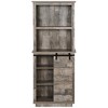 HOMCOM Freestanding Rustic Kitchen Buffet with Hutch, Pantry Storage Cabinet with Sliding Barn Door, Adjustable Shelf, Vintage Wood - 4 of 4