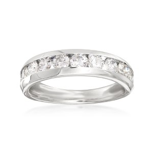 Ross-Simons 1.00 ct. t.w. Diamond Wedding Ring in 14kt White Gold - 1 of 4