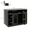 Dog Crate Furniture with Adjustable Shelf,Indoor Pet Kennel End Table with Storage,TV Stand for Dogs up to 55 lbs–LAOTIES - 3 of 4