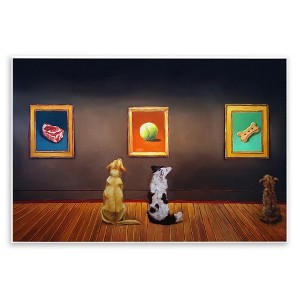 Stupell Industries Funny Dog Museum Gallery Animals Wall Plaque Art - 1 of 4