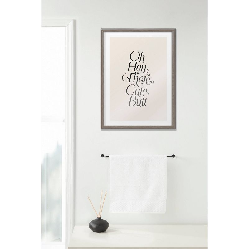 18&#34; x 24&#34; Blake Nice Butt Framed Printed Glass Gray - Kate & Laurel All Things Decor: UV-Resistant, Easy Hang, Modern Quote Wall Art, 6 of 8