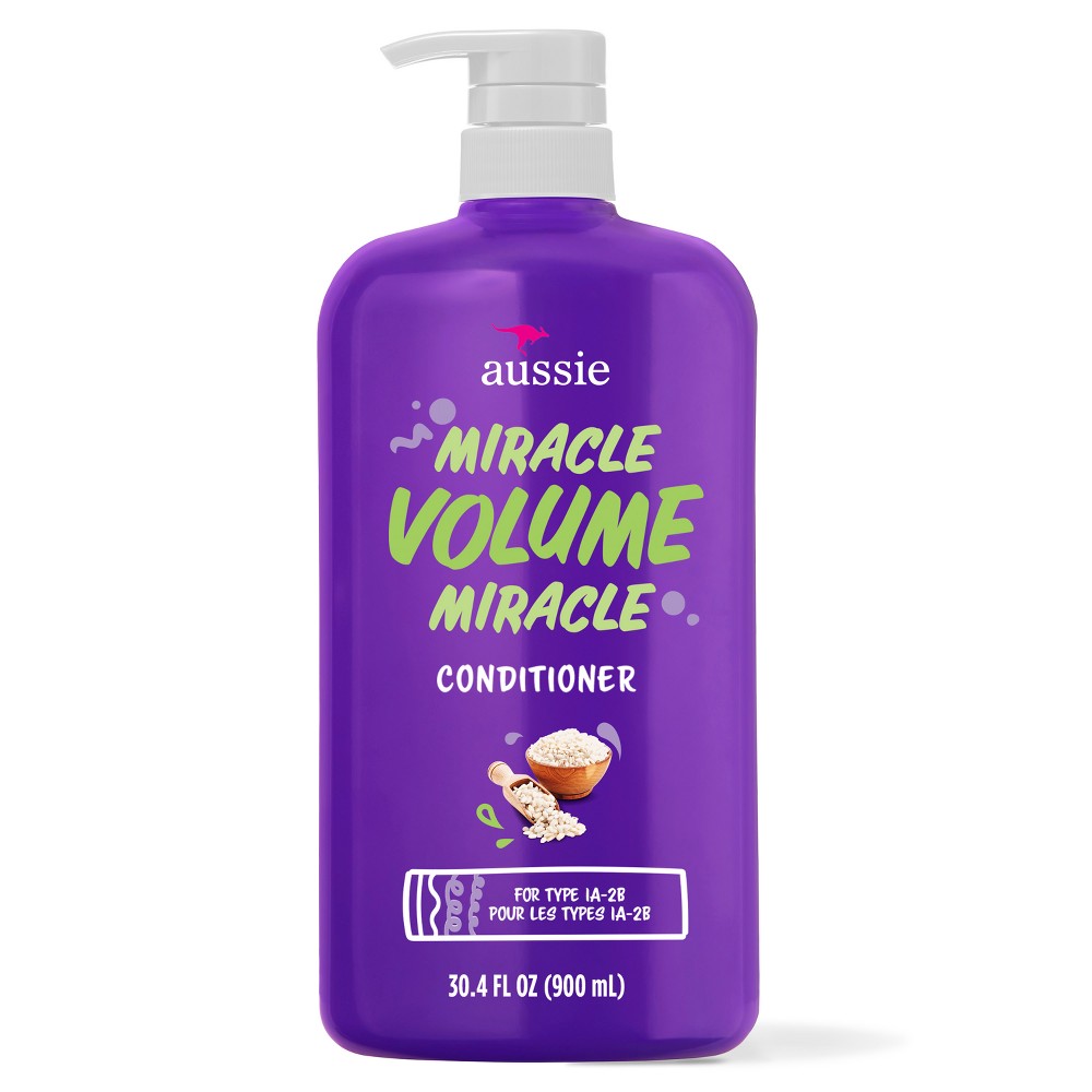 Photos - Hair Product Aussie Paraben-Free Miracle Volume Conditioner with Plum & Bamboo for Fine Hair - 30.4 fl oz 