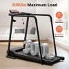 NAYSAYE Walking Treadmill for Home Extended Handrails Foldable Portable Fitness Equipment for Seniors, Black and Orange, 51.2"*24"*42.6" - 4 of 4