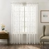 Ellis Curtain Chatham 100% Polyester Embroidered Sheer Rod Pocket Curtain Panel White - 2 of 4