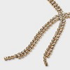 Cross Over Pave Necklace - A New Day™ Gold/Clear - 4 of 4