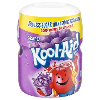 Kool-Aid Sugar-Sweetened Grape Artificially Flavored Powdered Soft Drink Mix, 19 oz Canister (Pack of 2)