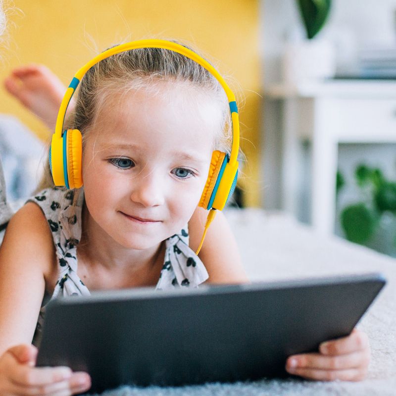 Insten Kids Headphones - 3.5mm Wired Cute Foldable On-Ear Earphones and Headset for Teens, Girls, Boys, Children & School, Yellow, 3 of 10