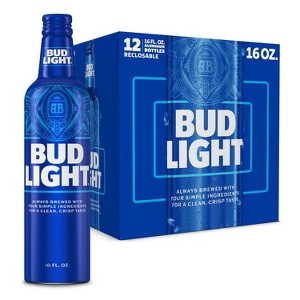 Bud Light American Lager Beer - 12pk/16 fl oz Bottles - 1 of 4