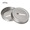 Unique Bargains Regular Mouth Coin Slot Bank Lid for Mason Jar Covers 8 Pcs - 3 of 4
