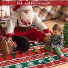 Living Room Rug 5x7 Area Rug Christmas Rug for Bedroom Machine Washable Xmas Deer Tree Non Slip Modern Rug Low Pile Carpet Stain Resistant Red/Green - 2 of 4