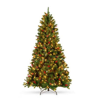 Best Choice Products Pre-Lit Pre-Decorated Holiday Spruce Christmas Tree w/ Tips, Lights, Metal Base