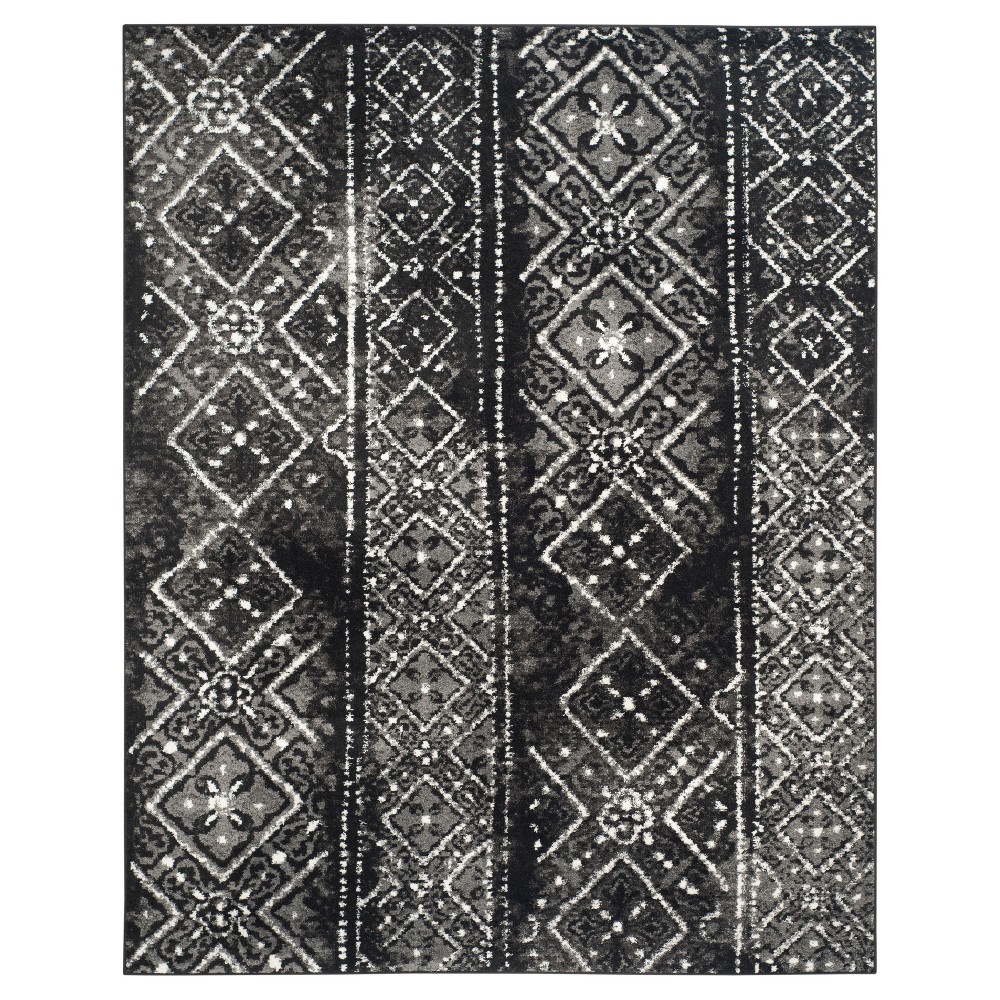 8'x10' Rilynn Area Rug Black/Silver - Safavieh