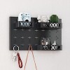 TOBILI Gold key hook with 3 adjustable baskets and 3 hooks for wall storage hanging plate - 2 of 4