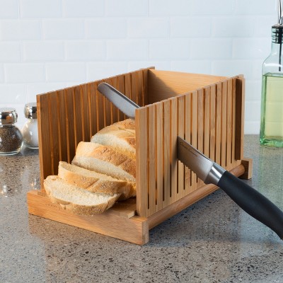 Lomana Bamboo Bread Slicer Cutting Guide Slicing Tools