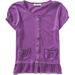 Aeropostale Womens Chiffon Accents Button Up Shirt - 1 of 1