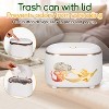 LunaLulinlk White Mini Tabletop Trash Can with 240 Trash Bags, Pop-Up Small Tabletop Trash Can with Lid, Small Countertop Trash Can - 4 of 4