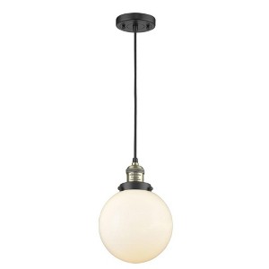 Beacon - 1 Light Cord Hung Mini Pendant In Industrial Style-11.5 Inches Tall and 8 Inches Wide - 1 of 1